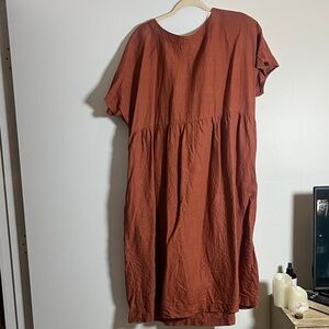 Linenfox Terracotta Dress
